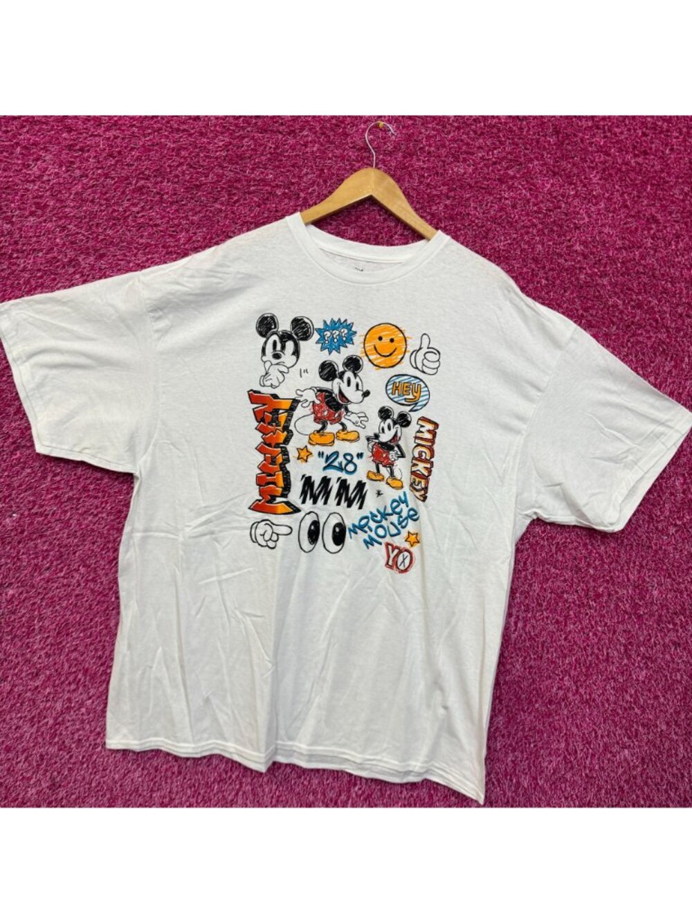 Mickey Mouse 90's style Graffitti T-shirt size 2XL - Picture 3 of 4